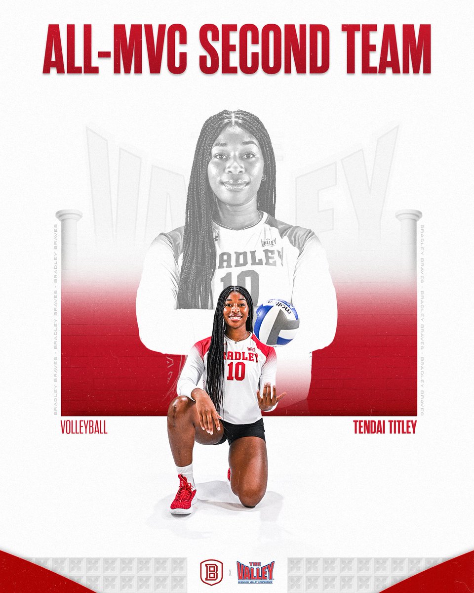 𝐒𝐄𝐂𝐎𝐍𝐃 𝐓𝐄𝐀𝐌 𝐀𝐋𝐋-𝐌𝐕𝐂👏

Tendai Titley earned Second Team All-MVC recognition after posting a team-leading 329 kills at 2.99 per set and adding 321 digs, cementing herself as one of the Valley’s most complete six-rotation players. Congratulations, Tendai!