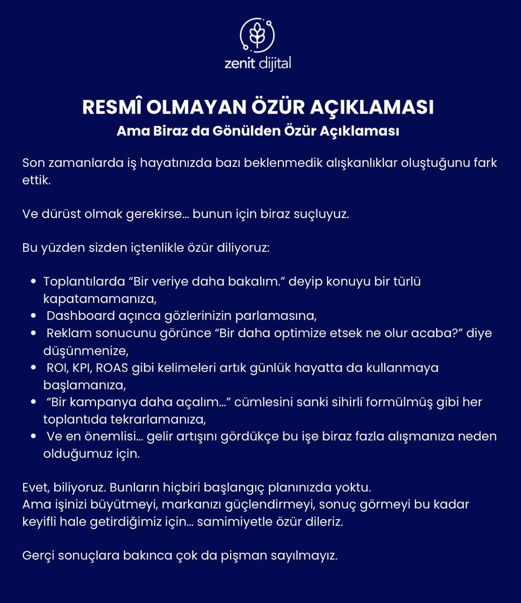 Akıma biz de katılıyoruz ve "Resmî olmayan ama biraz da gönülden özür açıklamamızı" yapıyoruz. 👏