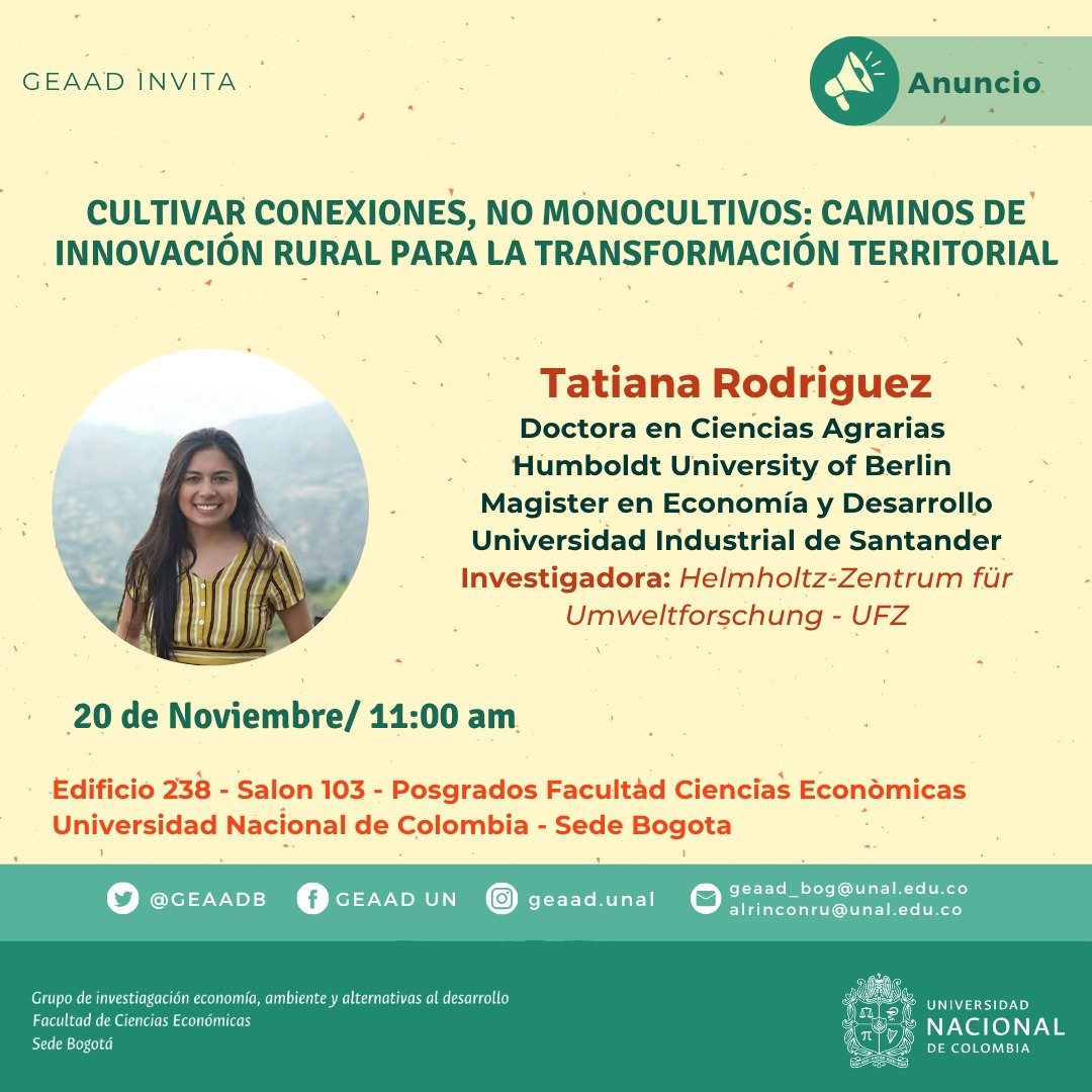 Economía, Ambiente y Alternativas al Desarrollo. tweet media