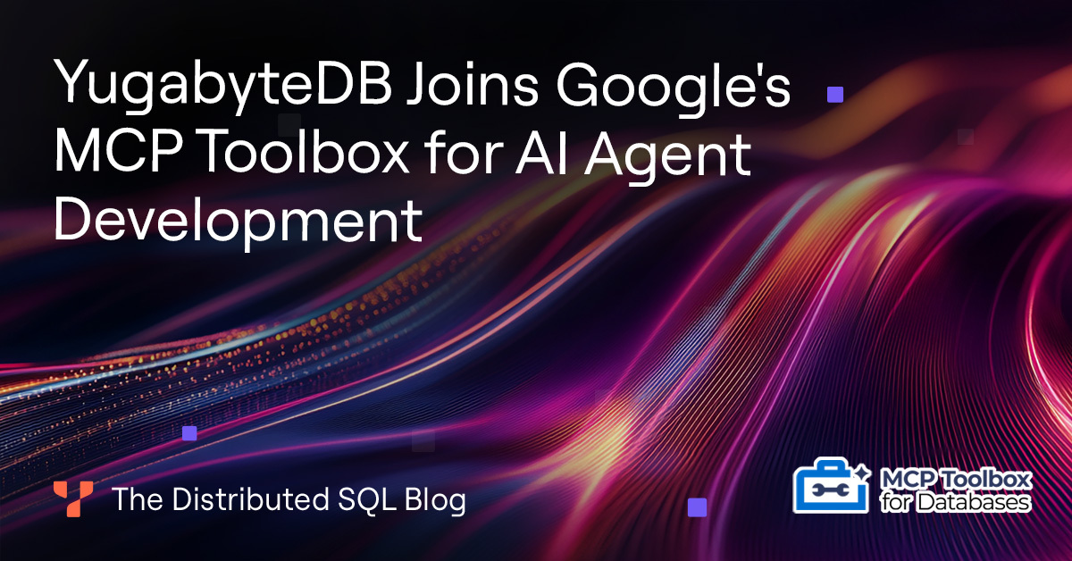 Yugabyte's tweet image. YugabyteDB is officially supported in @Google’s MCP Toolbox for Databases, making it easier for you to build production #AI #agents with confidence.🎖️

Check out this new blog from @Yugabyte expert @quorralyne to discover how developers can access #YugabyteDB’s #distributedSQL…