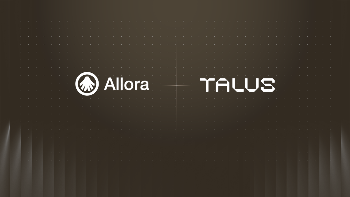 .<a href="/Talus_Labs/">Talus Labs</a>, a decentralized infrastructure platform for AI agents, is integrating Allora to bring collective intelligence to onchain agents.

By combining Talus’s agentic infrastructure with Allora’s self-improving predictive feeds, developers will be able to build agents that