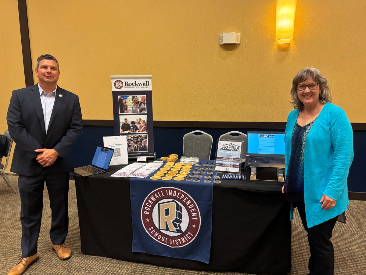🚗 The <a href="/rockwallschools/">Rockwall ISD</a> recruitment tour rolls on!

Today, we’re excited to be <a href="/etamuniversity/">East Texas A&M University 🦁</a> Teacher Career Fair, meeting future educators who are ready to make an impact in the classroom! #WeAreRockwallISD