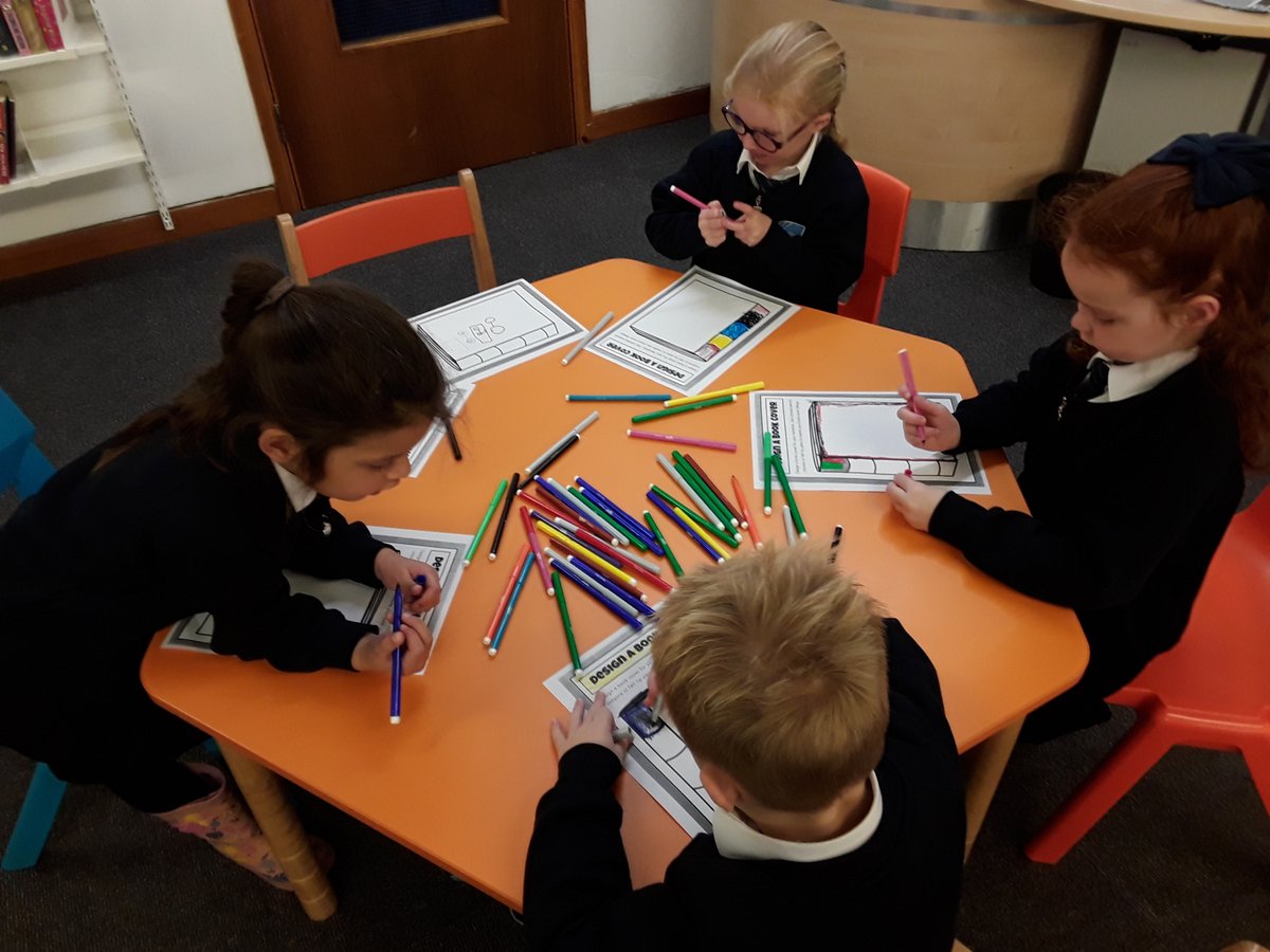 carletonparksch's tweet image. The children in Reception enjoyed a trip to Pontefract Library yesterday. They designed a book cover, listened to a story and were able to register to become a member of the library. #Community #library #EYFS