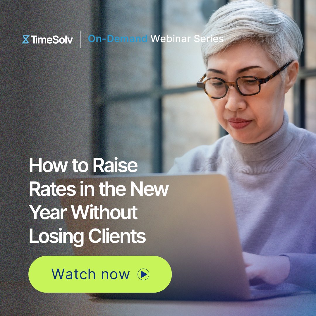 Raising rates in 2026? Price changes don’t lose clients. Poor messaging does. 💼 

Learn how to communicate value + keep clients on board in How to Raise Rates Without Losing Clients. Stream it free now ⚖️▶️hubs.ly/Q03RW4k20] #Profitability #LegalBilling #Lawyers