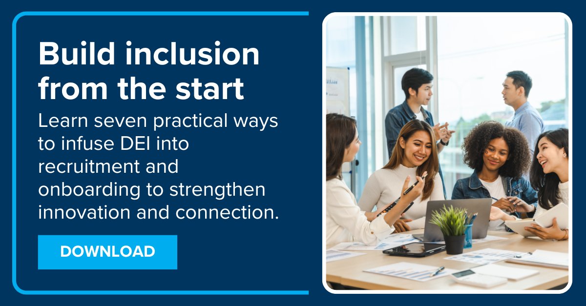 BLR_Inc's tweet image. Inclusive hiring isn’t just a goal—it’s a strategy for innovation and growth.

📘 Get your free eBook to learn seven ways to embed DEI in recruitment and onboarding to empower teams and strengthen workplace culture.

hubs.la/Q03MFTrY0

#DEI #HRrecruitment #talentmanagement