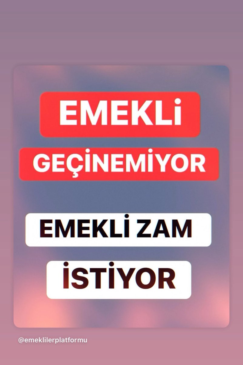 Emekli geçinemiyor! 📢
Emekli seyyanen zam istiyor ! 

Emekli geçinemiyor! 📢
Emekli seyyanen zam istiyor ! 

Emekli geçinemiyor! 📢
Emekli seyyanen zam istiyor ! 

 #EmekliOyuBozarOyunu