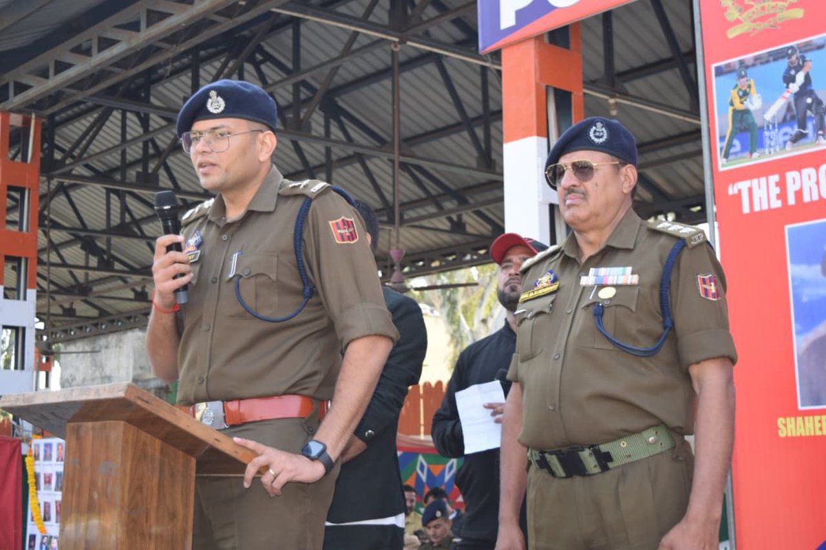 District #Police Rajouri Organizes Police #Martyrs Memorial #Cricket Tournament under #Civic Action Programme 2025–26.
<a href="/JmuKmrPolice/">J&K Police</a> <a href="/ZPHQJammu/">Zonal Police Media Centre- Jammu Zone</a> <a href="/digrprange/">DIG R-P Range</a>