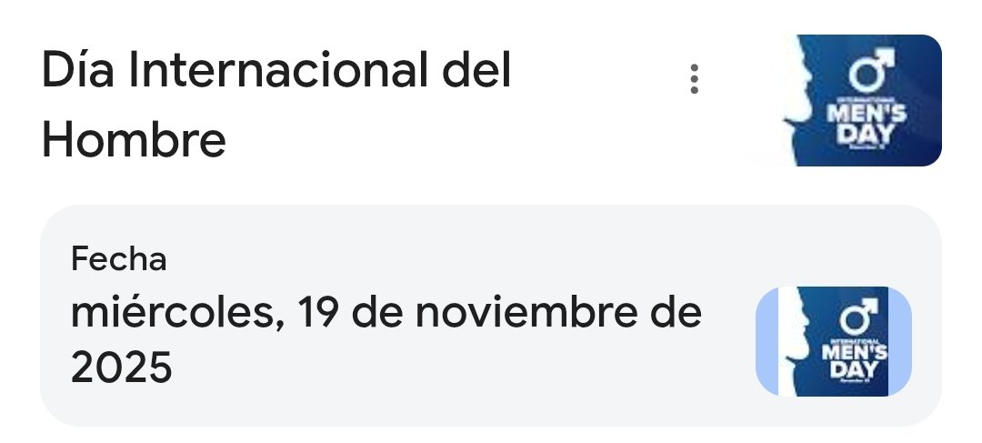 Para todos aquellos onvres que se quejan que no tienen un día internacional para ellos. Es hoy.