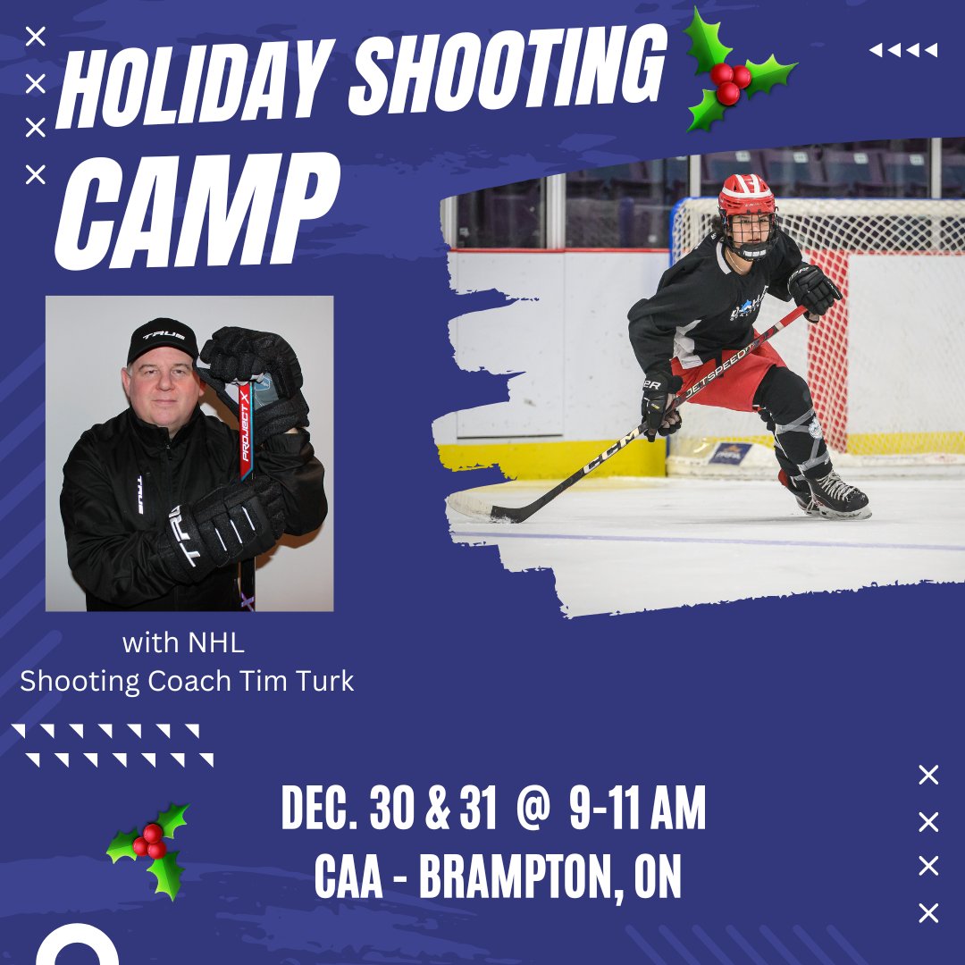 Register @ timturkhockey.com/camps-clinics 
🏒 Learn Proper Technique &amp; Mechanics of Various Shot types
🏒 Correct Multiple Body formations when Shooting 
🏒 Improve Scoring Skills with Confidence &amp; Unpredictability
.
#hockeycamp #hockeyclinic #hockeygta