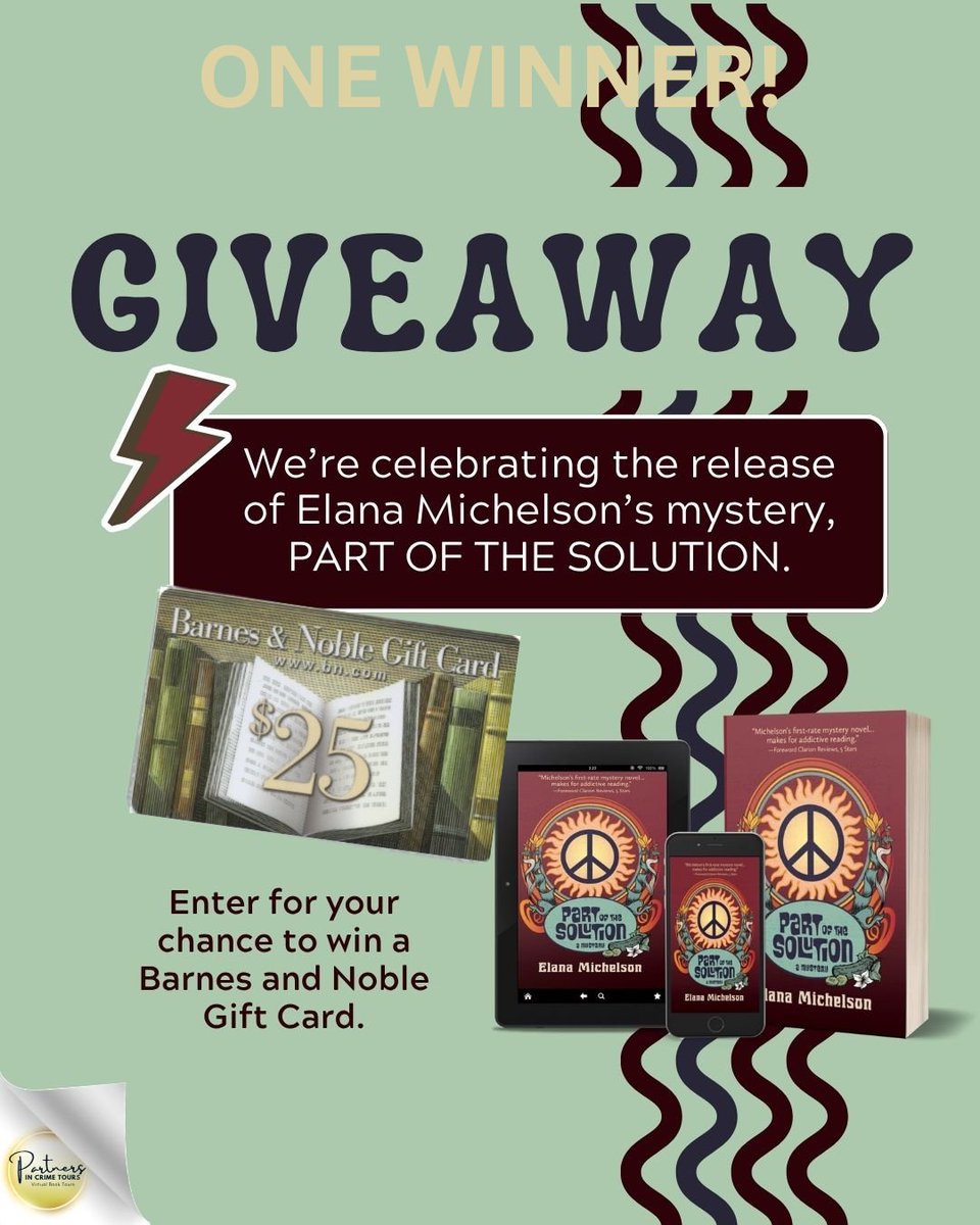 kristinethall's tweet image. PART OF THE SOLUTION is a sharply-written, cerebral novel with #1970s quirky characters &amp;amp; a unique #mystery to keep readers turning pages.
On #HallWaysBlog: #bookreview, #excerpt,+ $25 #giftcard #giveaway w/@partnersincr1me!
kristinehallways.blogspot.com/2025/11/part-o…
#MysteryNovel #counterculture