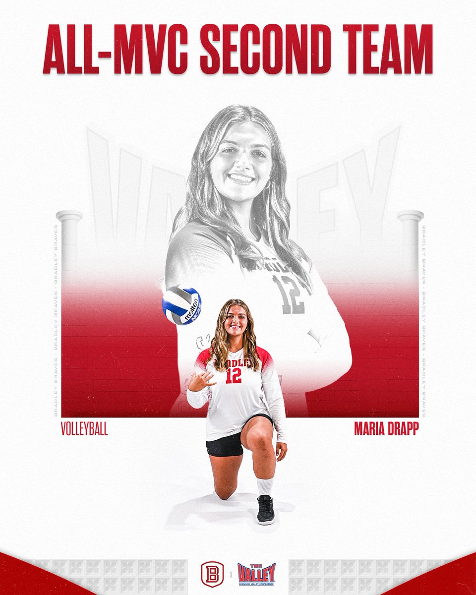 𝐒𝐄𝐓𝐓𝐄𝐑 𝐎𝐅 𝐓𝐇𝐄 𝐘𝐄𝐀𝐑 🏐

Maria Drapp is the 2025 MVC Setter of the Year after leading the Valley with 1,091 assists and 9.92 per set. She finished first in the conference and 10th nationally in total assists. Drapp also secured a spot on the Second Team All-MVC.