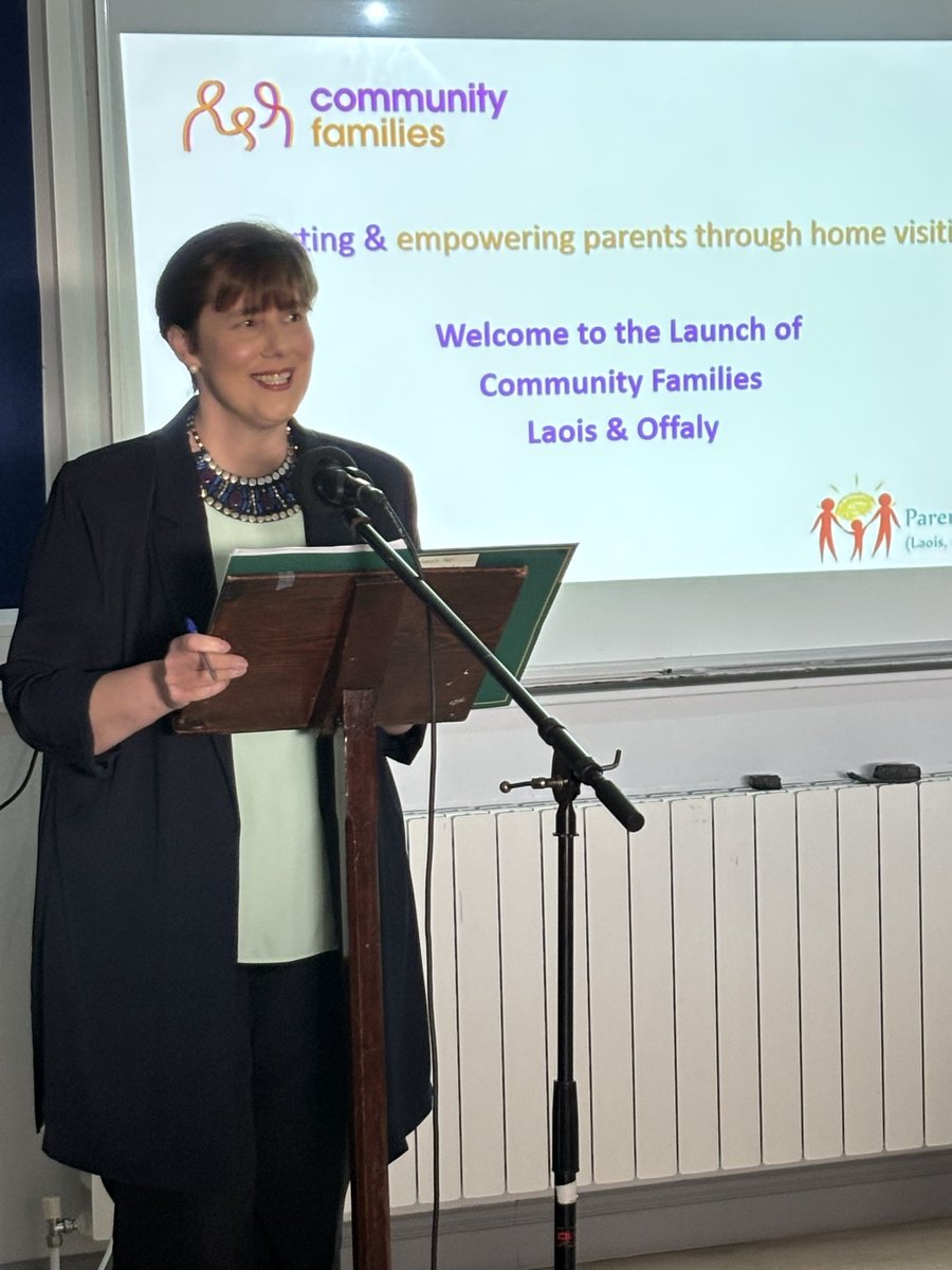 NormaFoleyTD1's tweet image. I launched the Community Families programme  in Tullamore, Co Offaly today. It’s a  fantastic initiative which provides support to parents with young children in their homes.