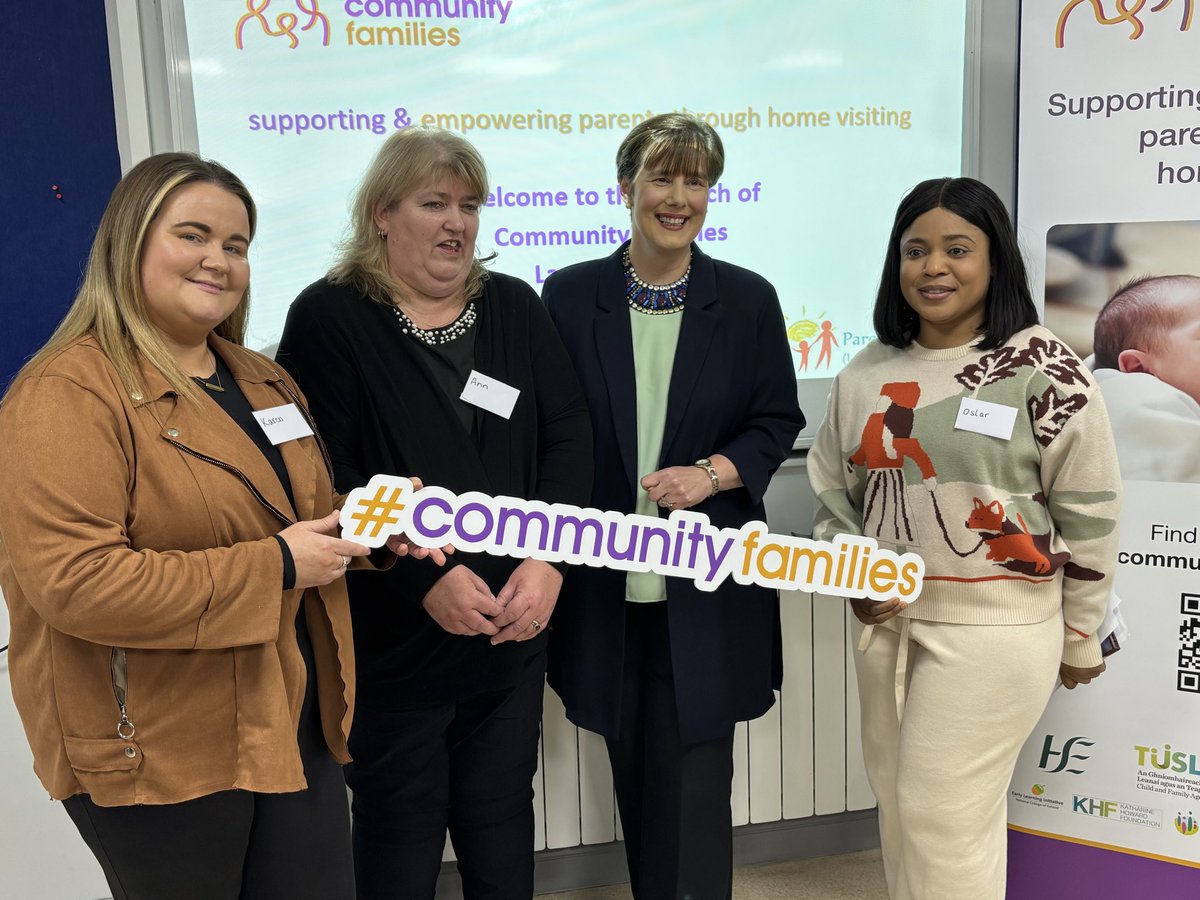 NormaFoleyTD1's tweet image. I launched the Community Families programme  in Tullamore, Co Offaly today. It’s a  fantastic initiative which provides support to parents with young children in their homes.