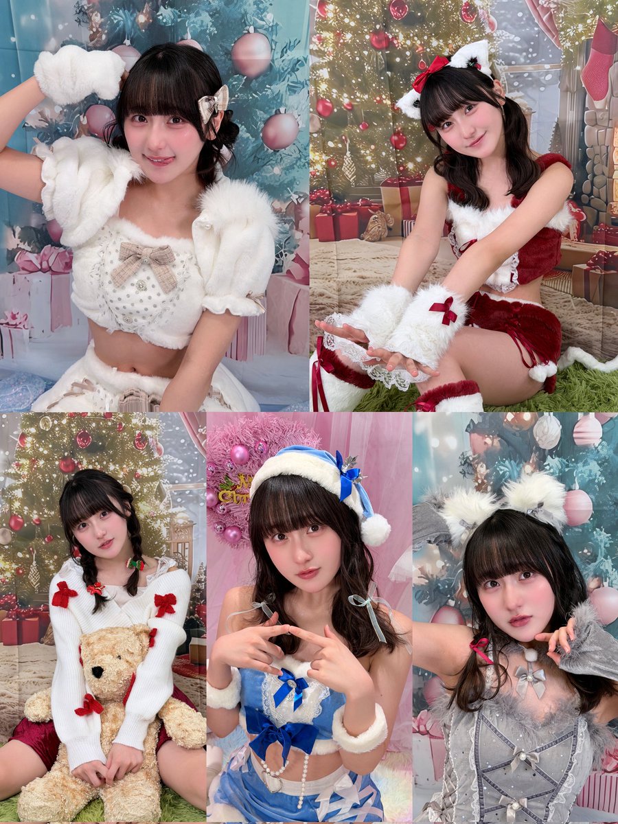seiyulive's tweet image. 🎄🎅クリスマス宿題チェキ2025🎄🎅
ねこサンタ🐈‍⬛🧑‍🎄、ぽんこつゆきんここ☃️、もじもじサンタさん💙🧑‍🎄、クマさんを持った美少女🐻👧、グレーの猫ちゃん🐈‍⬛
どの子とクリスマスを過ごす？
サイン＋宛名＋落書きが入ったチェキをお迎えしてみませんか？
mooove.official.ec/items/124362690
#愛梨ここ