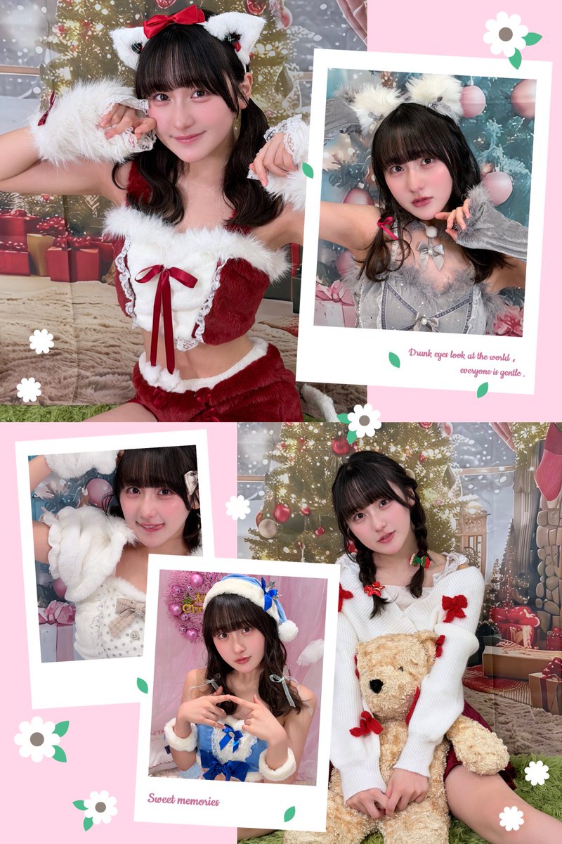 seiyulive's tweet image. 🎄🎅クリスマス宿題チェキ2025🎄🎅
ねこサンタ🐈‍⬛🧑‍🎄、ぽんこつゆきんここ☃️、もじもじサンタさん💙🧑‍🎄、クマさんを持った美少女🐻👧、グレーの猫ちゃん🐈‍⬛
どの子とクリスマスを過ごす？
サイン＋宛名＋落書きが入ったチェキをお迎えしてみませんか？
mooove.official.ec/items/124362690
#愛梨ここ