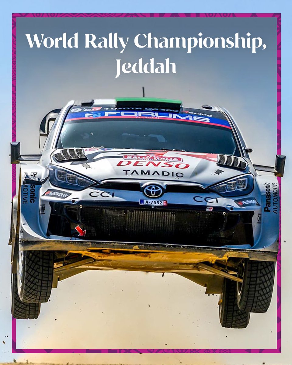 VisitSaudi's tweet image. Jeddah roars to life as the world’s fastest rally drivers push the limits on rugged terrain. 🚗💨​

🗓️ 25-29 Nov ​​
📍 Jeddah​

Catch the thrill here: visitsaudi.com/en/jeddah/even…​
​
#StayedForMore #VisitSaudi