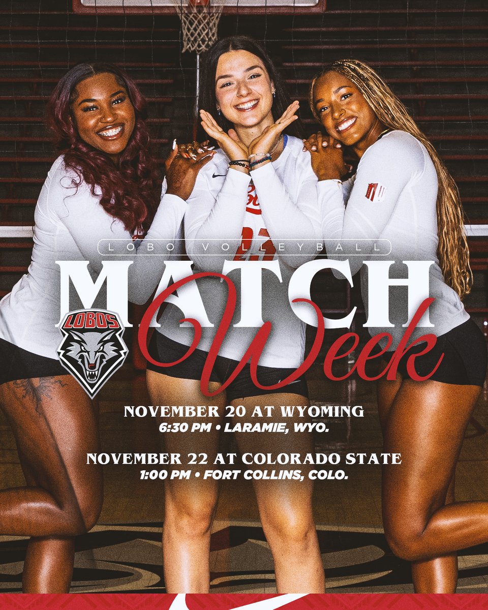 UNMLoboVB's tweet image. One more go-round this weekend on the road.

#GoLobos