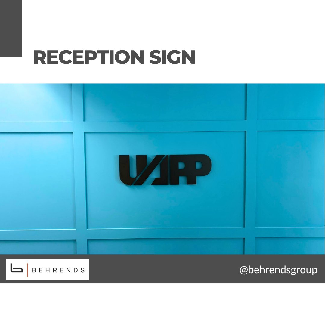 Bold. Simple. Striking. 🖤
A new reception sign that proves less really can be more.
#ReceptionSign #Behrends #InteriorDesign #Signage