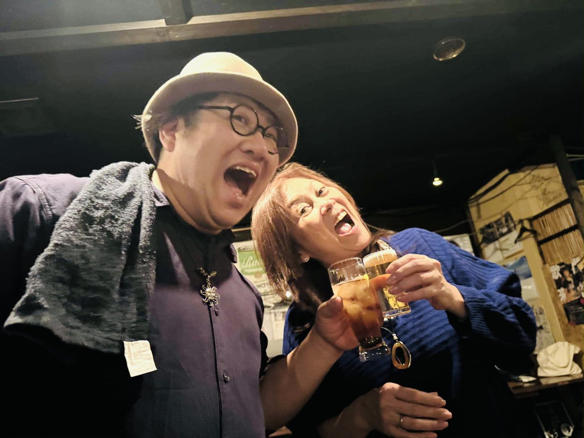 onosiu's tweet photo. 🎸昨夜の「きしん」ライブ、ありがとう！

最高の夜でした。
kleioとの出会いに感謝。
そして、次回ライブも決定！

#おのしう #前橋ライブ #音処きしん #弾き語り #kleio #Yaji #太陽と月灯り #シンガーソングライター #群馬ライブ https://t.co/kexpNWjZFl