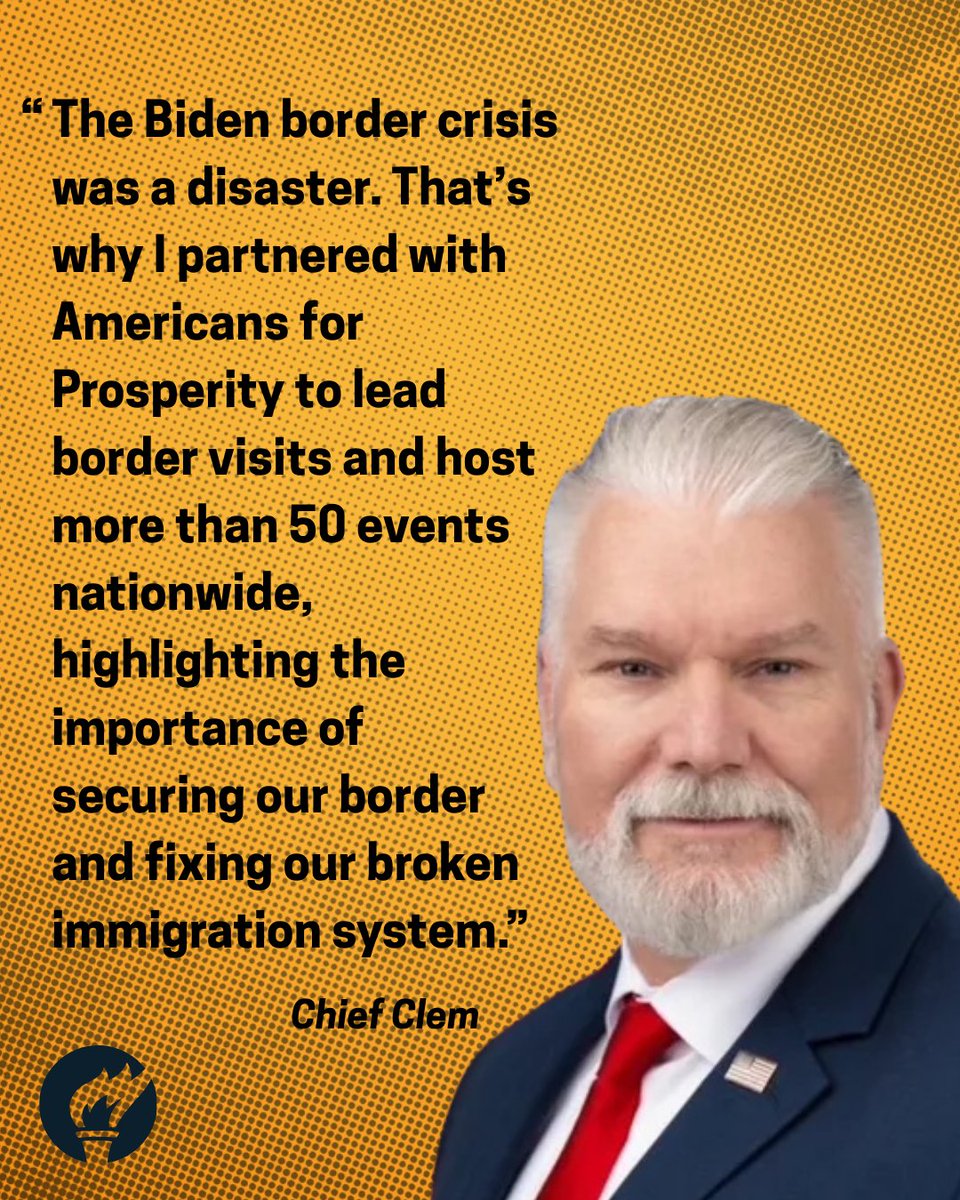 Big news: Retired Border Patrol Chief Chris Clem is joining AFP’s Advisory Council.

His decades of frontline experience and solutions-focused approach will strengthen our work to secure the border and fix America’s broken immigration system.