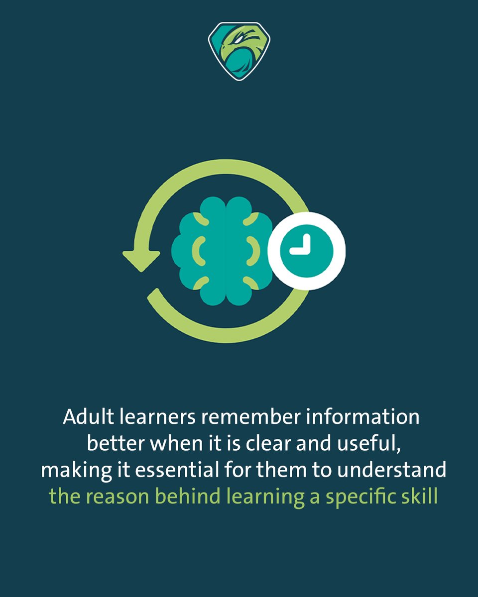 illaftraintot's tweet image. Adults have a mature mindset, making them better equipped to find real solutions rather than simply memorizing information.

#AdultLearning #Training