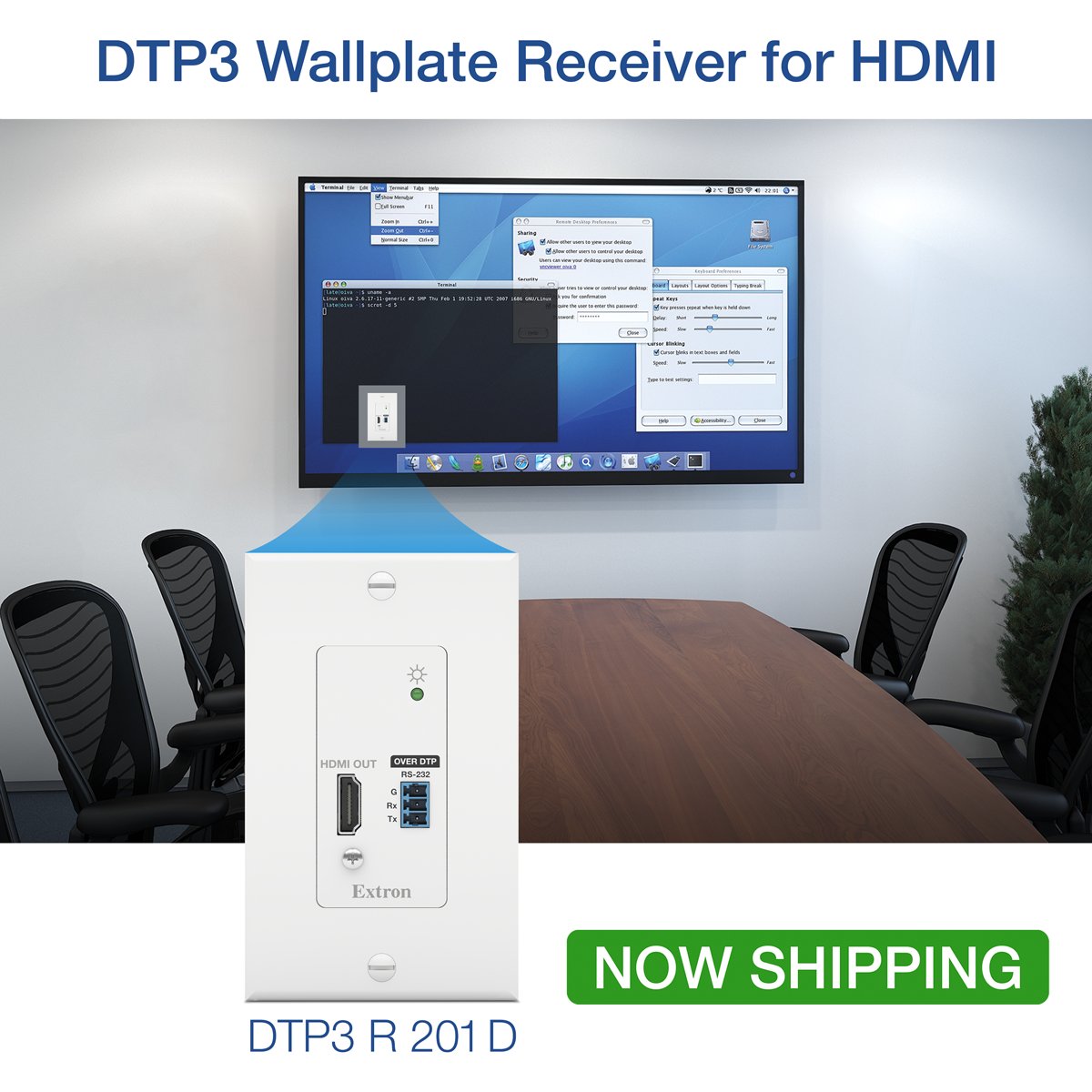 Extron's tweet image. Discreetly Powerful: Extron&apos;s DTP3 R 201 D wallplate receiver is now available!

This receiver simplifies your AV setups with remote powering and RS-232 extension. Its compact design allows for discreet installation behind a display or in a floor box. It integrates seamlessly…