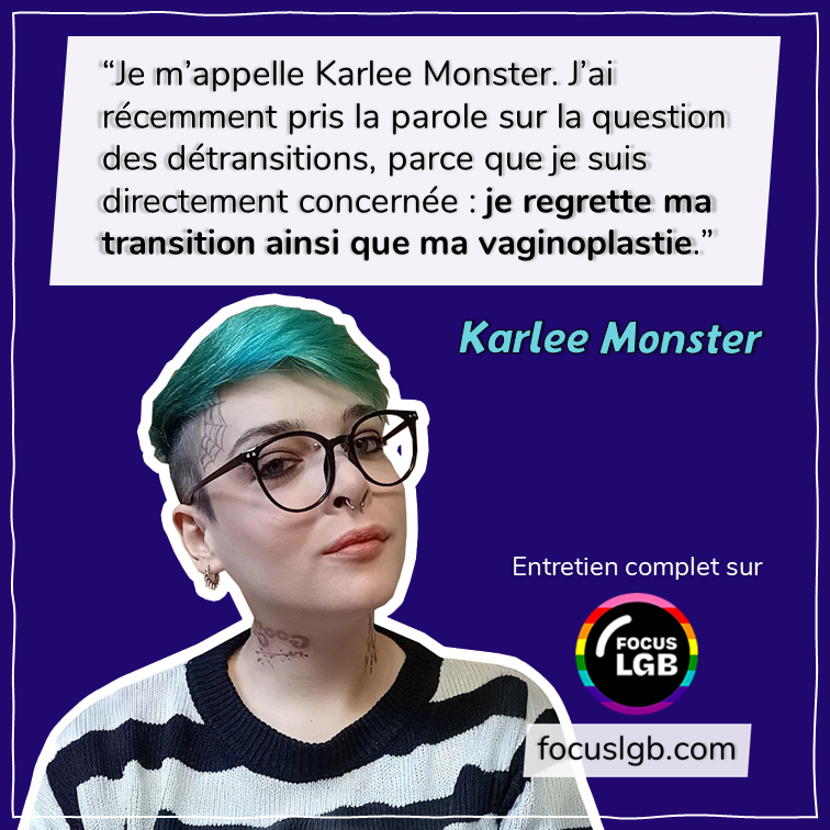 FocusLGB's tweet photo. Nouvel entretien à lire sur notre site. Né garçon, Karlee a transitionné à 17 ans, vécu une vaginoplastie et frôlé la mort. Aujourd'hui elle regrette mais ne peut pas revenir en arrière. Alors elle témoigne pour que les jeunes disposent enfin de toutes les informations avant d'envisager une transition. Sa bouleversante interview, c'est ici : https://t.co/4E52jvE1Y9