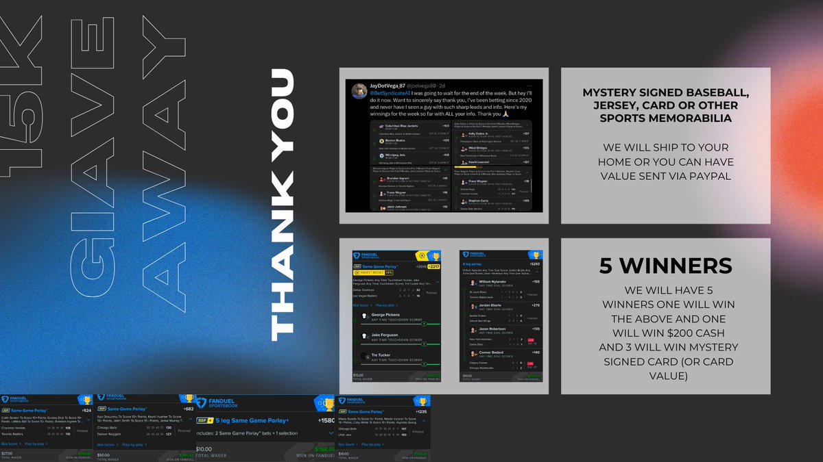 We're approaching 15,000+ amazing people here on BetSyn and I cannot thank you enough, I hope this giveaway helps in the smallest way show how thankful I am that you all follow me here! 💎

☘️Enter by LIKING this post
💎Extra Entry by Sharing/RT
💎Extra Entry by Commenting