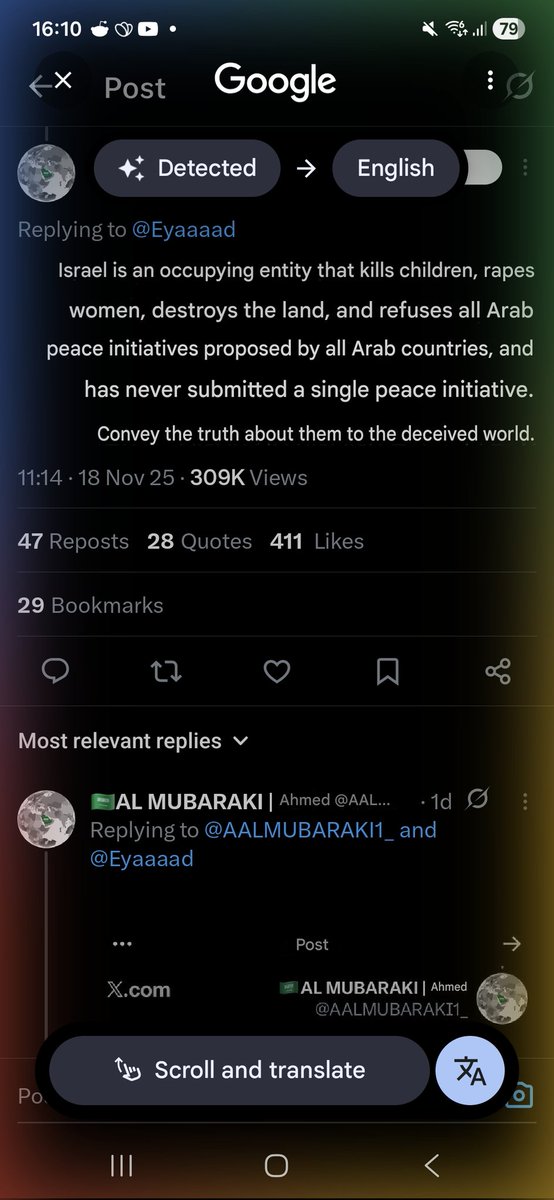 dslobodic's tweet photo. @itsurboihyl Elon Musk lupa bisa Google translate realtime dari HP #FreePalestine 💪🇵🇸 https://t.co/eU3zovphfj