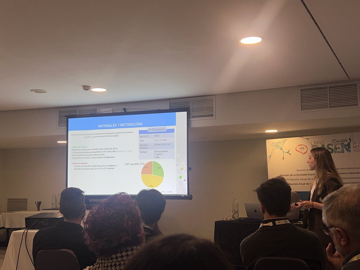 Comunicación de Lidia Peña: Validación de la batería Neuronorma en demencia frontotemporal variante conductual en fase prodrómica e inicial. #RASEN25 <a href="/CogClinico/">Neurología Cognitiva HCSC</a> <a href="/iNeuroClinico/">iNeuroClinico</a>