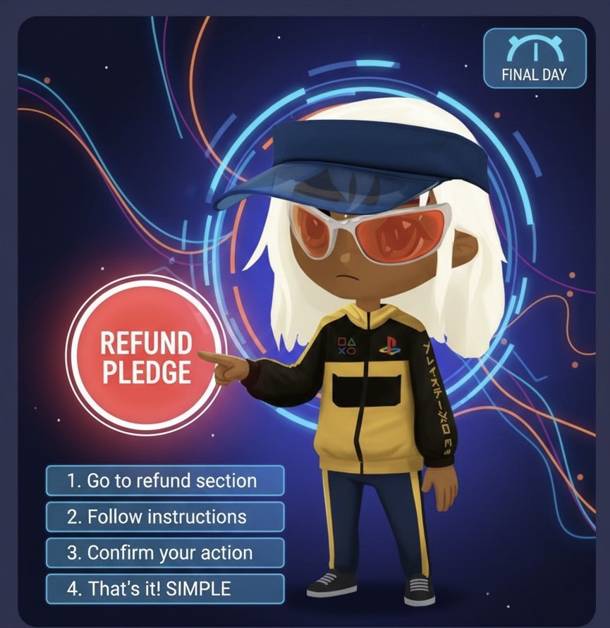 skullrichy's tweet image. If you plan to refund your @AnichessGame public sale pledge, today is the FINAL day to do it.

How it works:
•Go to the refund section on the portal
•Follow the instructions shown on-screen
•Confirm your action

If you’re refunding, make sure you do it properly and on time,…