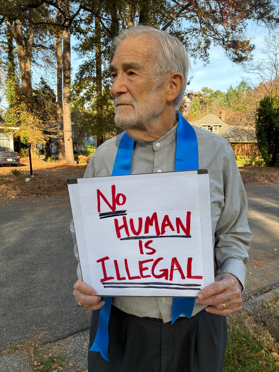 raymcgovern's tweet image. The Black and Tans have invaded North Carolina. Today I stood on a busy-traffic corner in my clerics with a sign. It lifted my spirits to see how many Raleighians honked/gave thumbs-up in approval. If you agree, you might make your own sign and take a stand. Invite neighbors too.