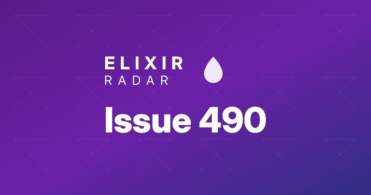 elixir_radar's tweet image. Elixir Radar issue 490 is out! 📣

You can read it here: buff.ly/eBGmbTd 

This issue comes with content from @juanazam @pieterclaerhout @Bart_Blast @noel_worden @RootCert and Daniil Popov. Thank you!

#ElixirLang #MyElixirStatus