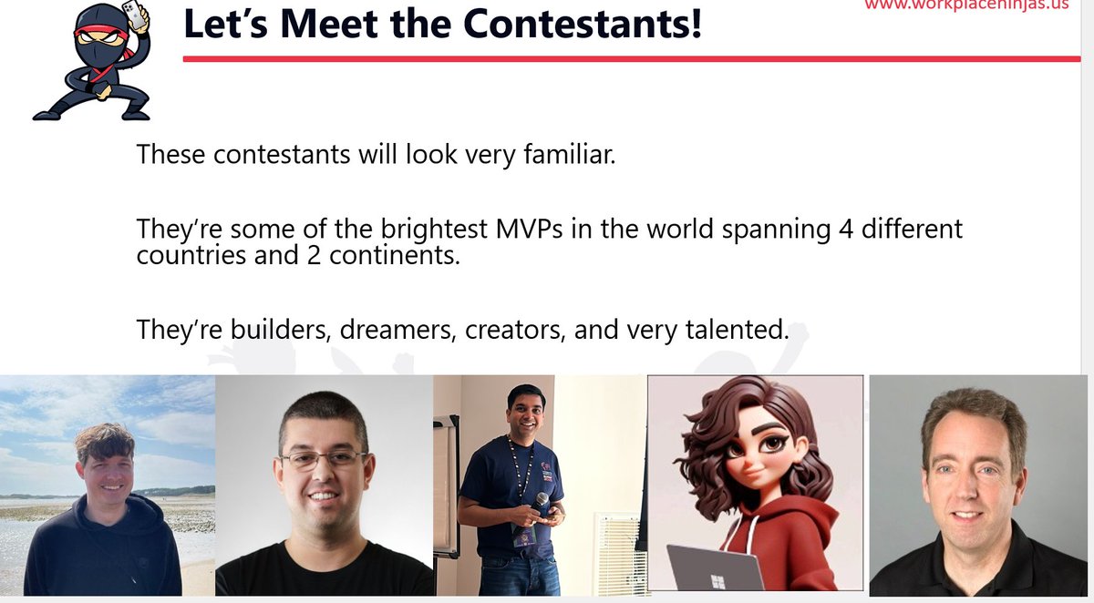 m0bilej0n's tweet image. Today, we're happy to announce the official teams for the Workplace Ninjas US #Hackathon sponsored by Robopack on the pre-day of December 8th before we kickoff our amazing two-day event.

These teams are full of amazing people. Each team has a #Microsoft #MVP as its captain with…