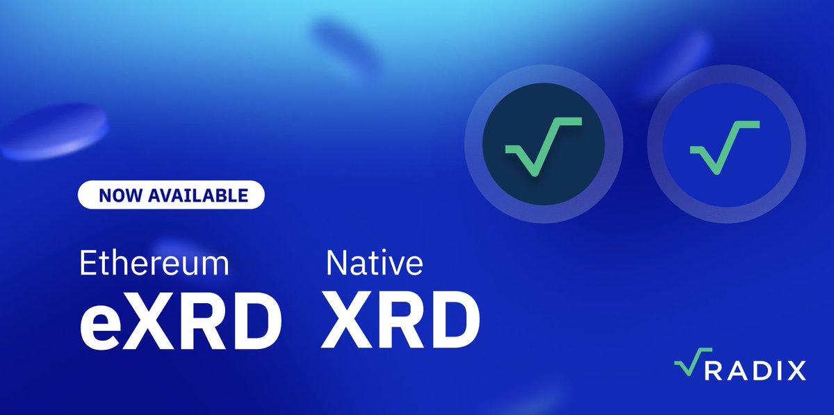 A new Hyperlane route for $XRD<> $eXRD is now live.

Users can move eXRD from Ethereum directly into native XRD on <a href="/radixdlt/">Radix - Radically Different DeFi</a>, without any centralised intermediary.
This establishes a direct, permissionless path between the two networks.

What this means in practical terms:
•