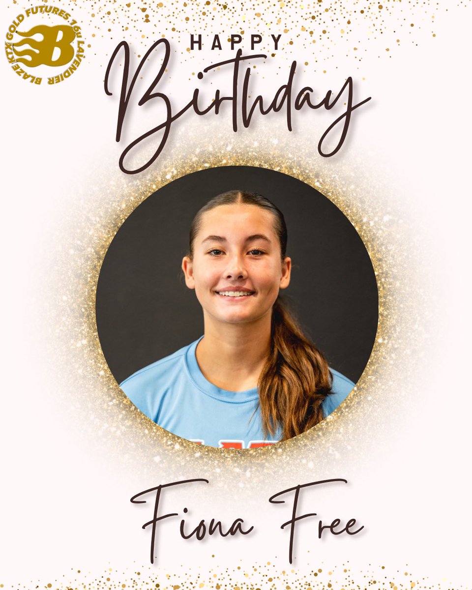 Happy Birthday Fiona Free! Fifi broke into the fall season a bit differently than hoped, but rain or shine this girl is ALWAYS putting in work however possible and cheering on her team. So grateful to have you part of our Blaze family. Have an awesome day! #bBlaze #BGold