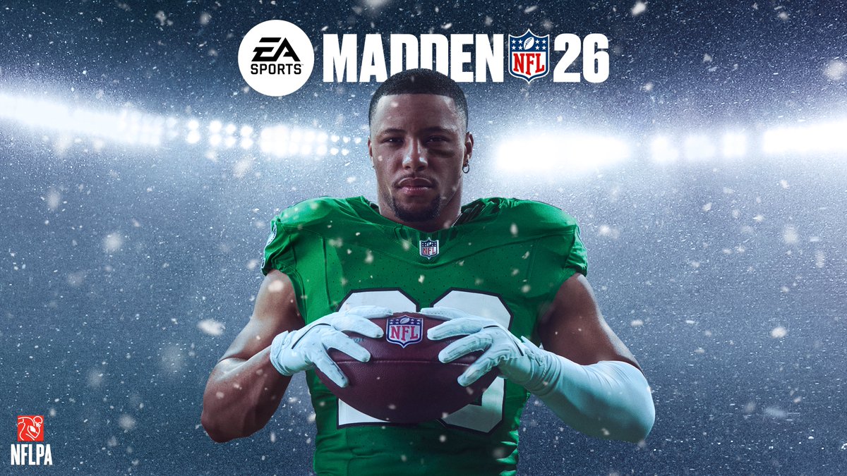 EAMaddenNFL's tweet image. Snow on the field, heat on the new cover.

Play as the All-Madden team in #Madden26 today!