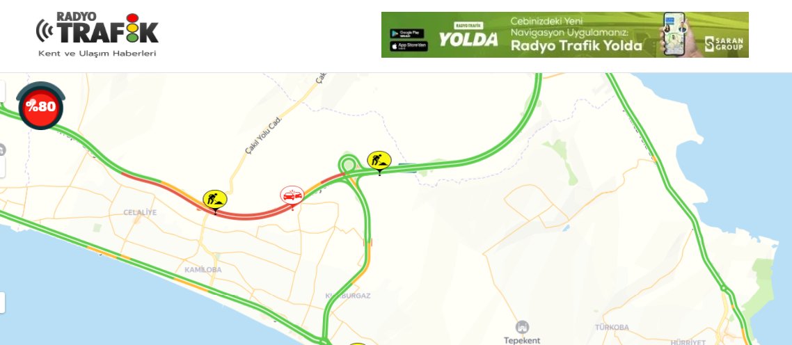 TEM Kumburgaz'da Edirne yönünde kaza!

Meydana gelen yaralanmalı kaza dolayısıyla yol geçici olarak trafiğe kapandı!

🚦Trafiği etkileyen tüm olaylar anında radyoda ve uygulamamızda: 📷FM 104.2 - radyotrafik.com/app