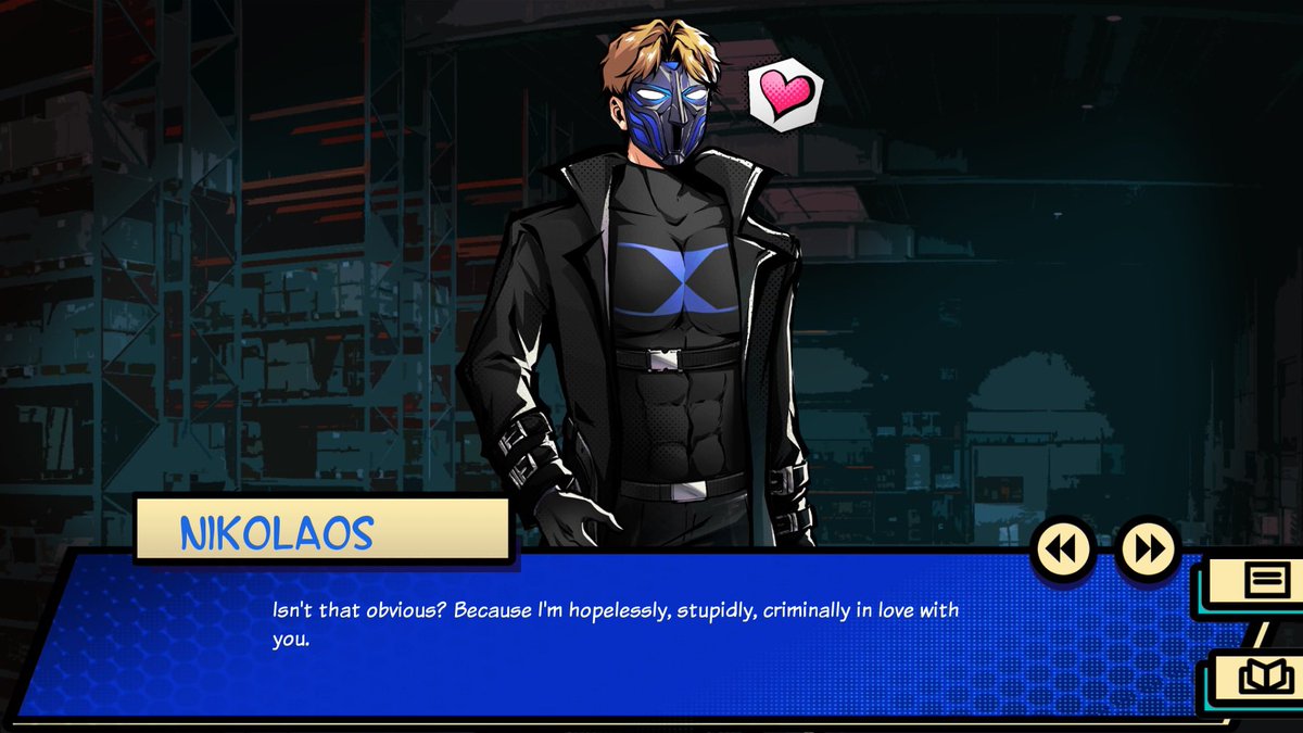 If you’ve played #CriminallyYoursVN consider purchasing and reviewing it on Steam if you enjoyed! It’s a wonderful way to support us, and most importantly Nik 🙈 💖 

store.steampowered.com/app/3790640/Cr…