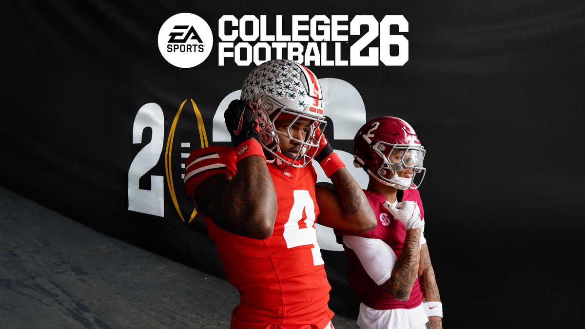 EASPORTSCollege's tweet image. Who&apos;s the coldest on the sticks? 🥶🎁

The #CFB26 cover just got a refresh. Kick off the holidays early and jump in today!