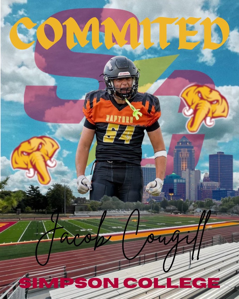 Truly blessed and excited to announce that I am committed to <a href="/scstormfootball/">Simpson Football ⚡️</a> ‼️ Roll Storm 🔴🟡<a href="/ReedHoskins/">Reed Hoskins</a>