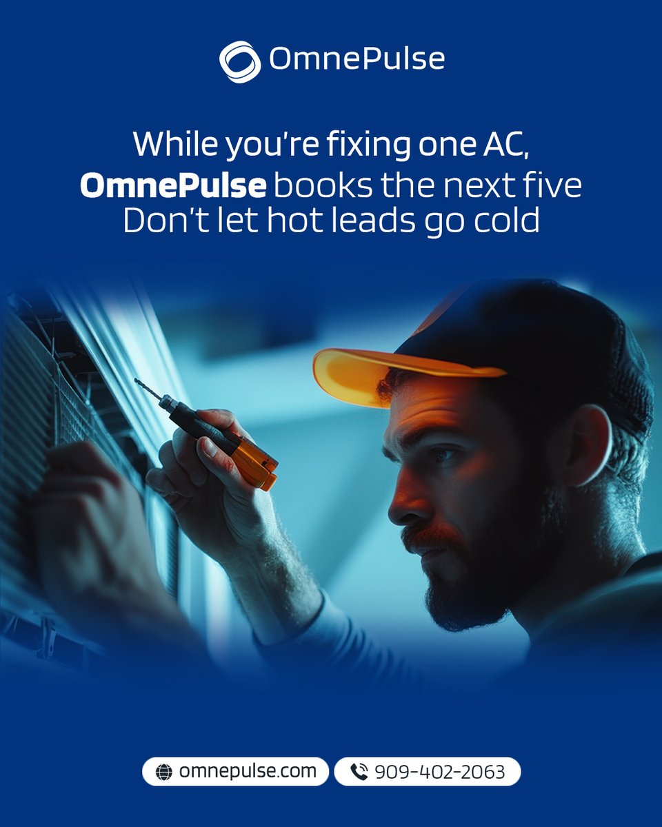 OmnePulse1's tweet image. Your next AC job could already be waiting — if only someone answered that lead.

OmnePulse does it for you.

👉 Let AI turn every inquiry into income: omnepulse.com

#HVACBusiness #OmnePulse #ContractorAutomation #LeadSystem #CaliforniaHVAC
