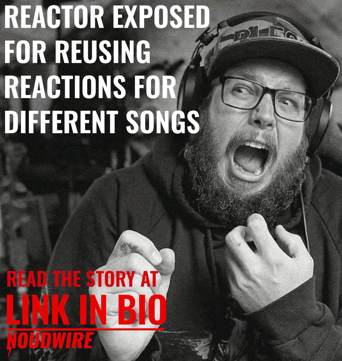 An unknown metal reaction YouTuber has been caught reusing identical reaction videos for different songs. Noudwire reached out for comment, but were asked to pay $200 so the YouTuber could react to the claims against him. 

Learn more at link in bio.