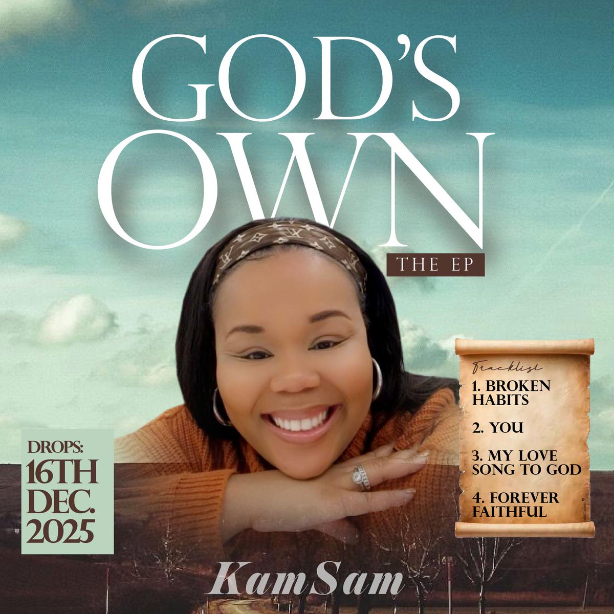 unstopradio247's tweet image. ANTICIPATE!!!
God&apos;s Own (The EP) by @officialkamsam drops December 16th, 2025 — and it’s loaded with four spirit-lifting tracks you’ll want on repeat!

Counting down to a powerful sound experience.
Coming to your screens next month. Stay tuned!

#latestrelease…