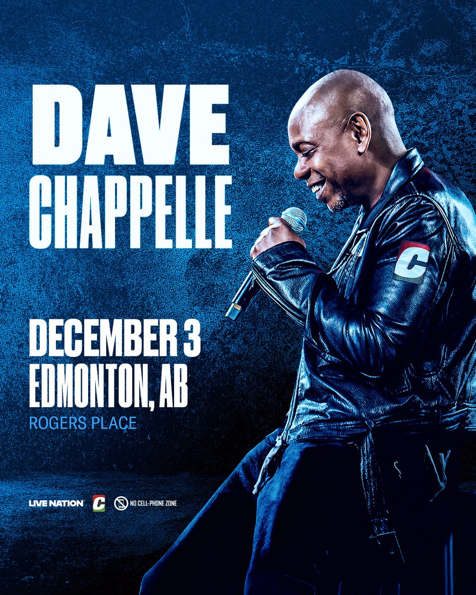 🤣 Dave Chappelle is coming to Rogers Place on December 3rd! 

🔥Wanna win your way in? Text "DAVE" to 780-989-0957 for your chance to win a pair of tickets!