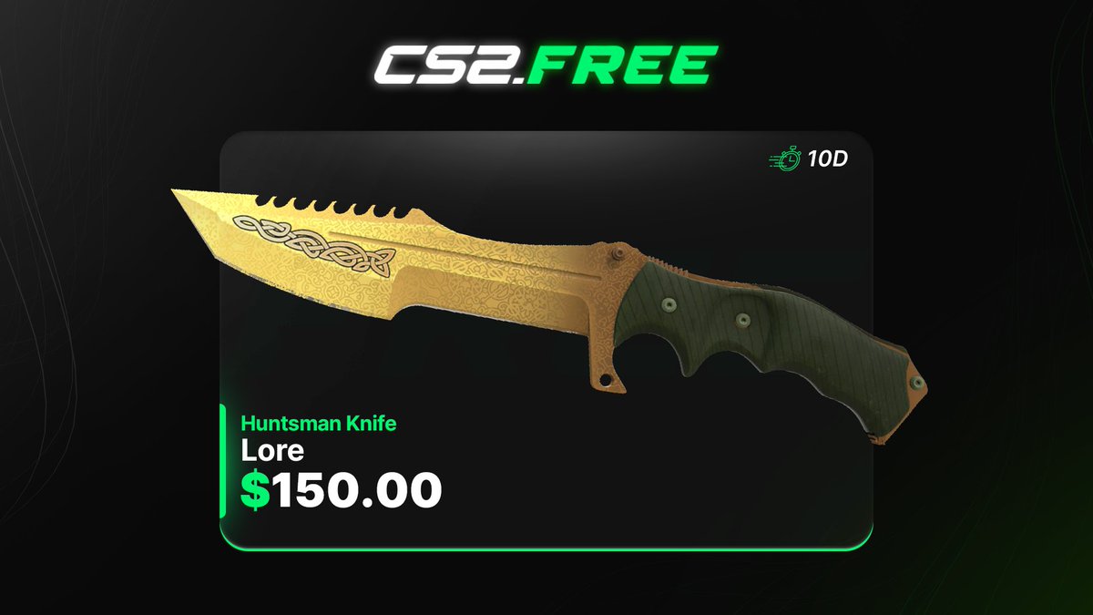 CS2dotFREE's tweet image. 🎁 $150 Huntsman Knife | Lore Giveaway

➡️ TO ENTER:
✅ Complete the tasks on Gleam
gleam.io/kea7a/150-hunt…

Ends in 10 days 🐰⏰

#CS2 #CS2Giveaway