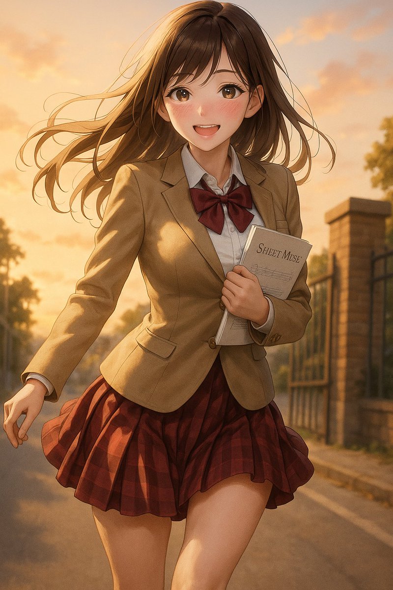 nemuru_gen's tweet image. ネムルが投稿

部活帰り、楽譜を胸に抱きしめて走る少女、頬を紅潮させた笑顔。

#gpt4o #aiart