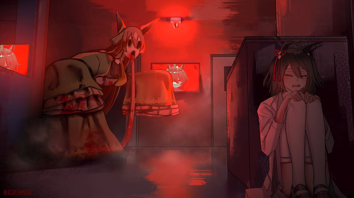 ashenmash's tweet image. hiding from dia-chan