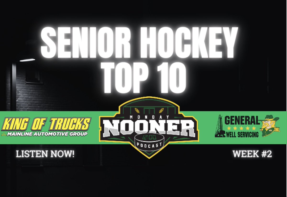 SENIOR HOCKEY TOP 10 SHOW 🏒 ⛽️

Check out this weeks Top 10 Countdown and hear stories about a few  #SeniorHockey comebacks. 

Can the <a href="/SVHLBlizzards/">Kenaston Blizzards SHC</a> stay at #1? 🤔 

LISTEN: podcasts.apple.com/ca/podcast/mon…