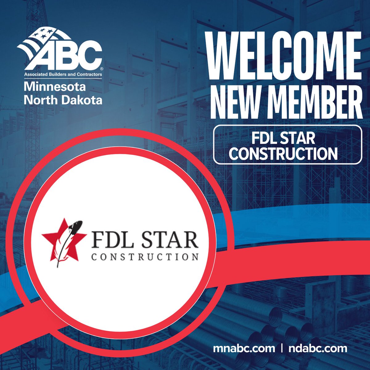 ABC_MNandND's tweet image. Welcoming FDL Star Construction to the ABC MN/ND community! Their quality work and teamwork are strengthening the industry, building a safer future together. #ABCMNND #BuildingCommunity @FDL Star Construction